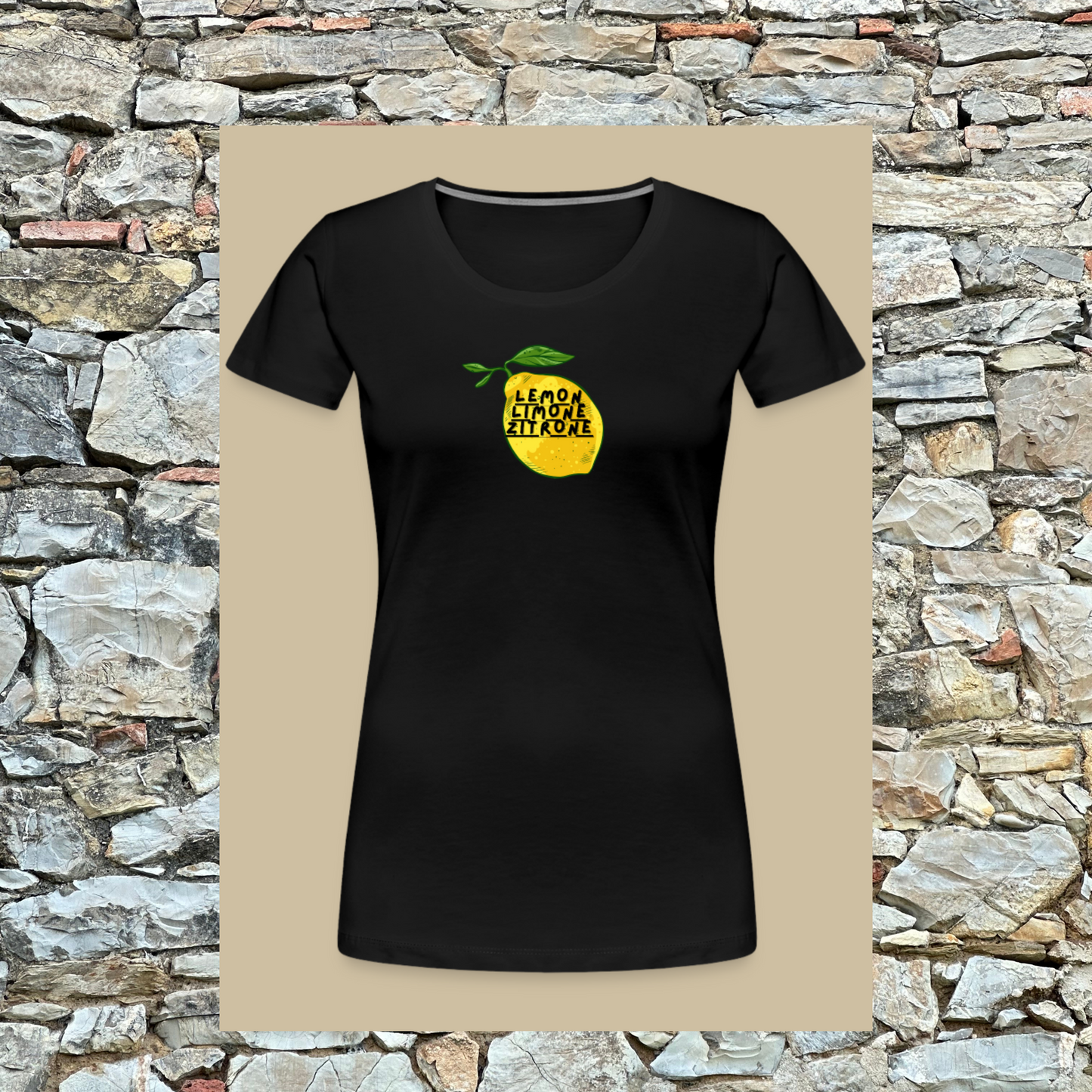 Frauen Premium Bio T-Shirt - sonnengelbe Zitrone